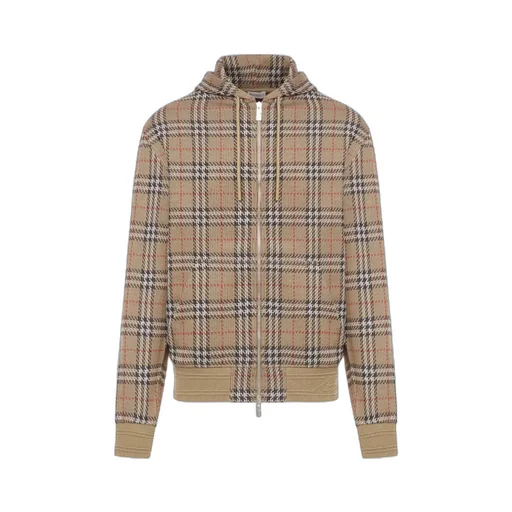 Vintage Check Zip-Up Hoodie