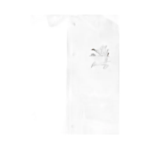 Motif-Embroidered Press Stud Shirt Jacket
