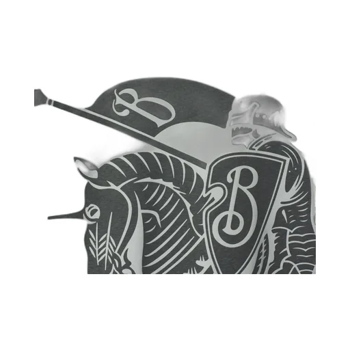 Equestrian Knight-Motif Crewneck T-Shirt