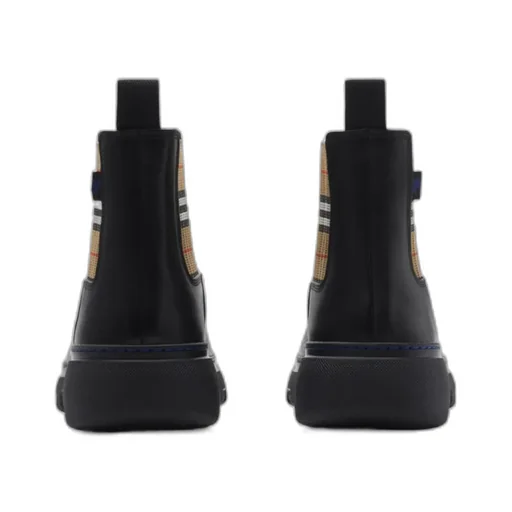Check Pattern Ankle Boots