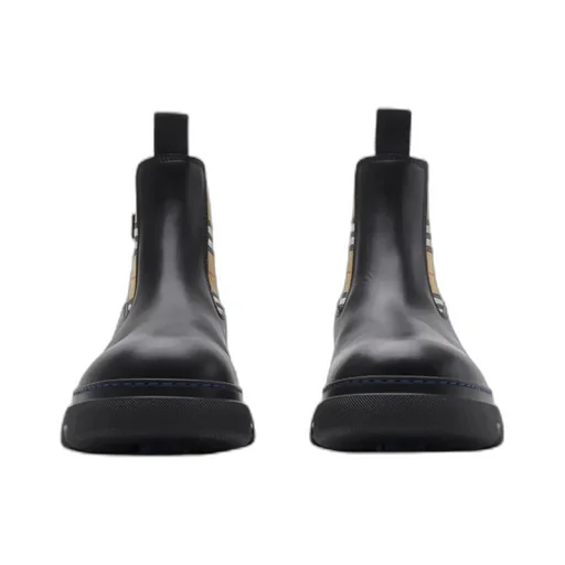 Check Pattern Ankle Boots
