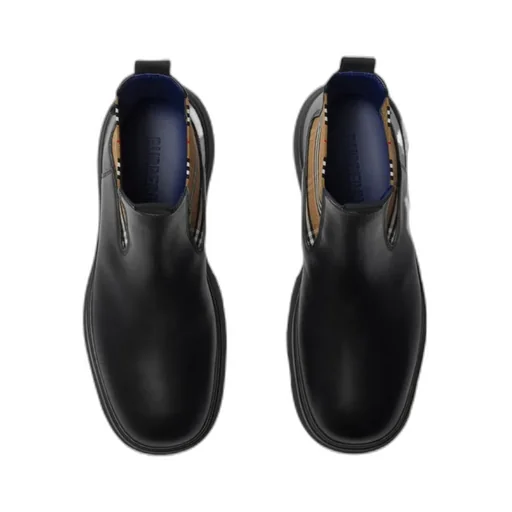 Check Pattern Ankle Boots
