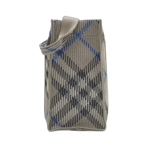 Small Check Knitted Tote Bag