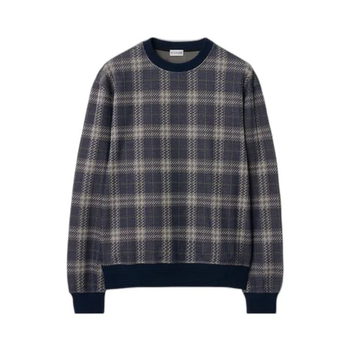 Checked Crewneck Jumper