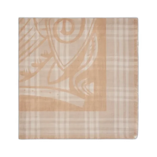 Checked Frayed-Edge Scarf