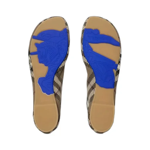 Check Pattern Slip-On Flat Shoes