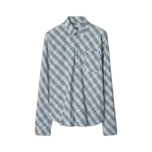 Checkered Collared Long-Sleeve Shirt