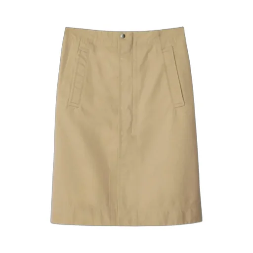 Front Slit Midi Skirt