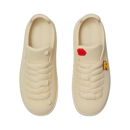 Bubble Flower Embellished Lace-Up Sneakers