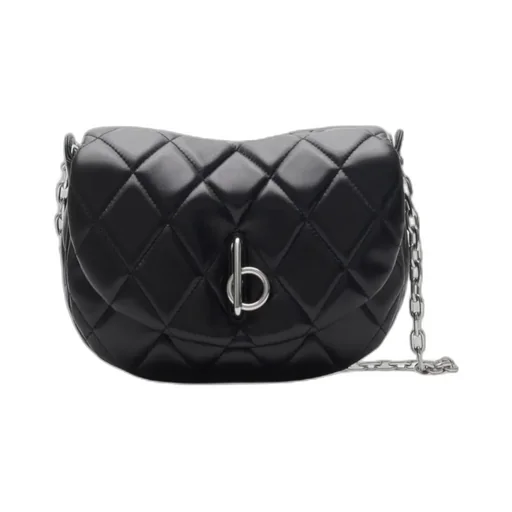 Quilted Rocking Horse Chain-Linked Crossbody Bag