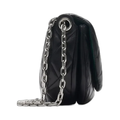 Quilted Rocking Horse Chain-Linked Crossbody Bag