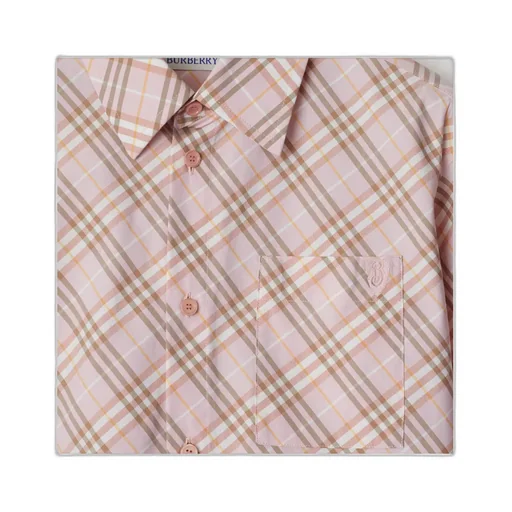 Logo Embroidered Checkered Shirt