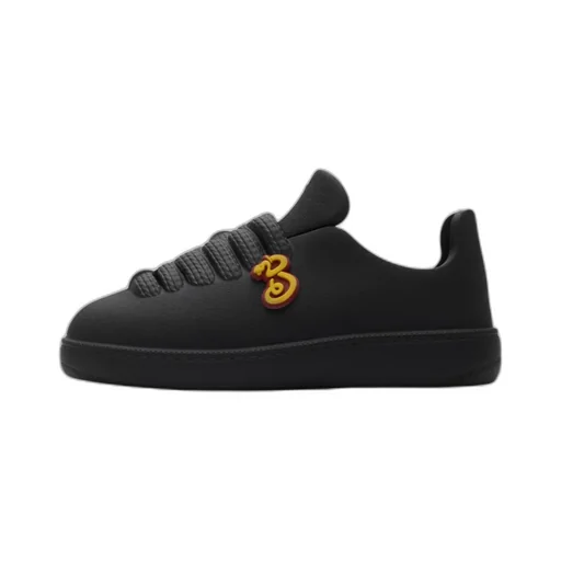 Bubble Flower Embellished Lace-Up Sneakers