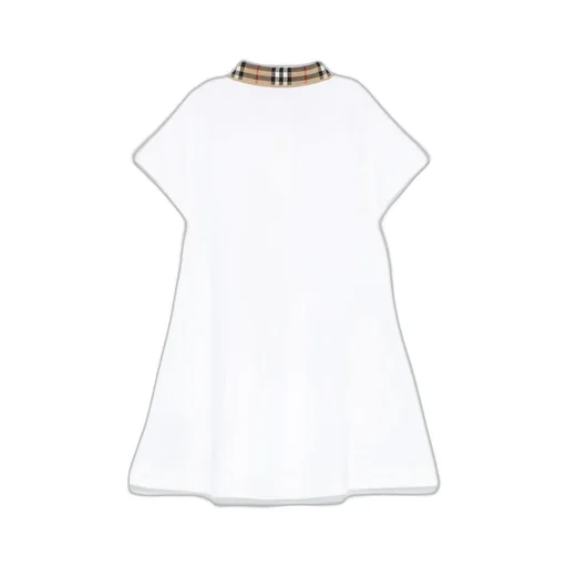 Check Collar Cotton Polo Shirt Dress