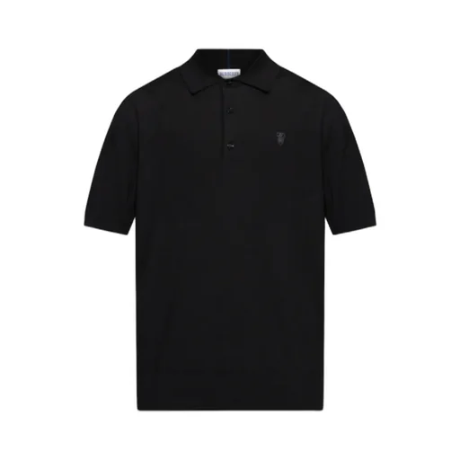Logo Embroidered Knitted Polo Shirt