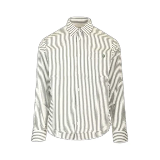 Logo Embroidered Striped Shirt