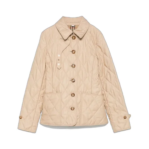 Diamond-Quilted Buttoned Jacket