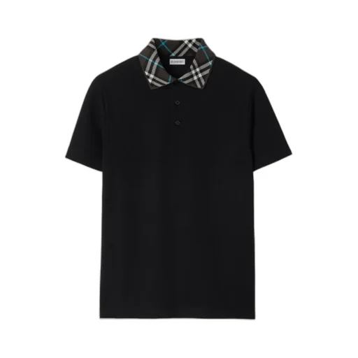 Checked Short Sleeved Polo Shirt