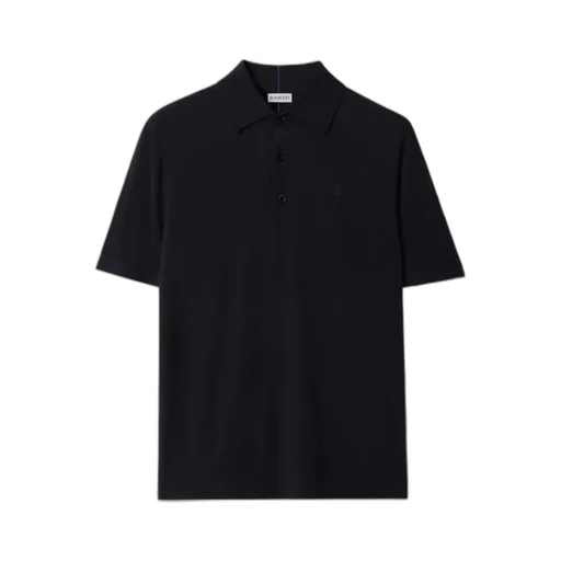 Logo Embroidered Knitted Polo Shirt