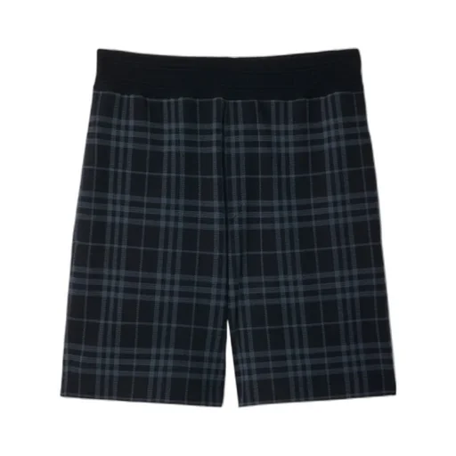 Check-Printed Elasticated Waistband Shorts