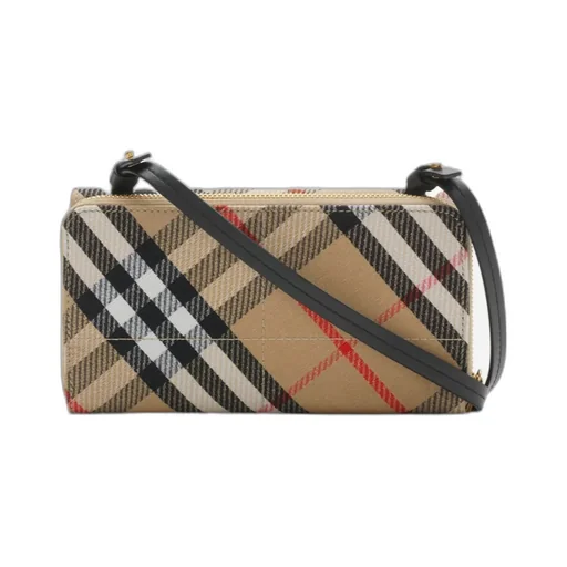 Snip Checked Foldover-Top Pouch