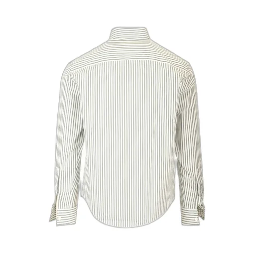Logo Embroidered Striped Shirt