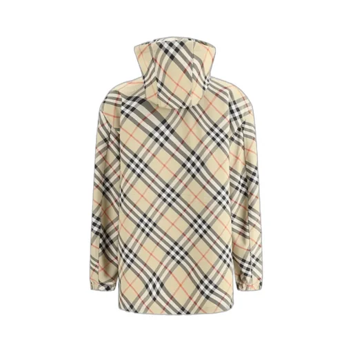 Check Printed Zipped Hooded Jacket