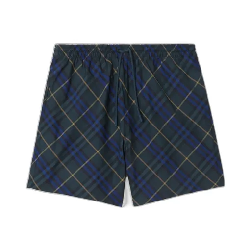 Checkered Drawstring Swim Shorts