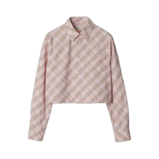 Vintage Check Cropped Buttoned Shirt