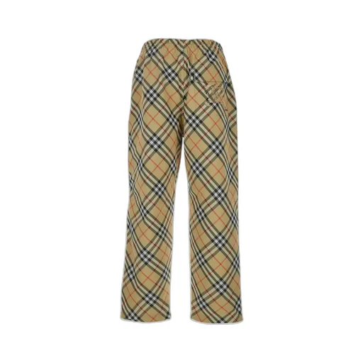 Straight-Leg Checked Trousers