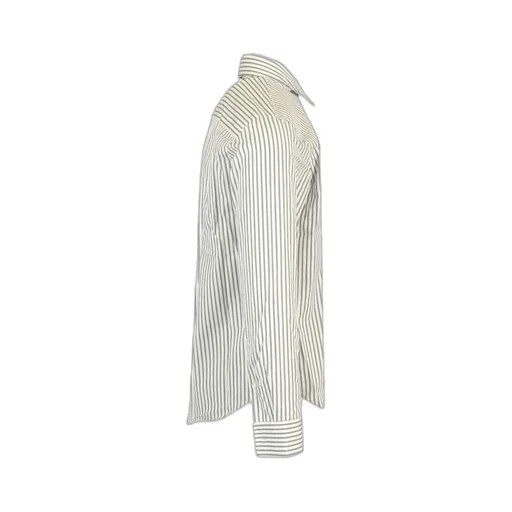 Logo Embroidered Striped Shirt