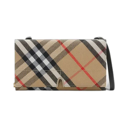 Snip Checked Foldover-Top Pouch