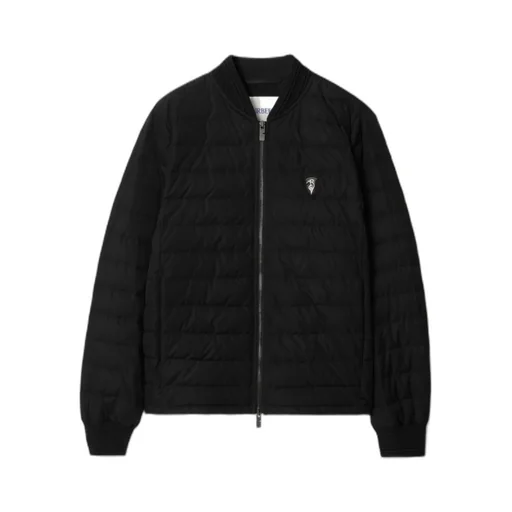 Logo Plaque Zipped Puffer Jacket