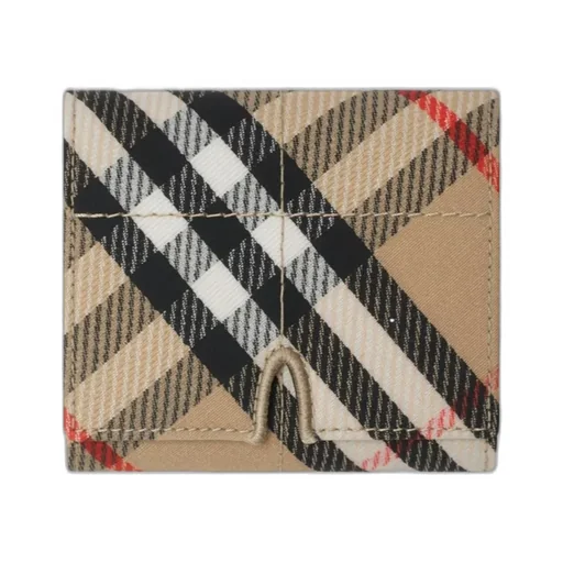 Vintage Check-Printed Snip Folded Wallet