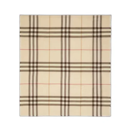 Checked Frayed-Edge Scarf