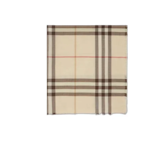 Checked Frayed-Edge Scarf