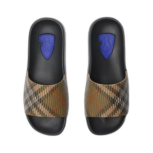 Check Pattern Slip-On Slides