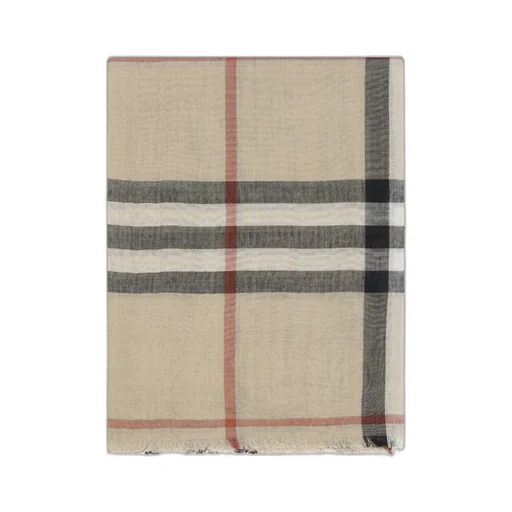 Check Printed Frayed Edge Scarf