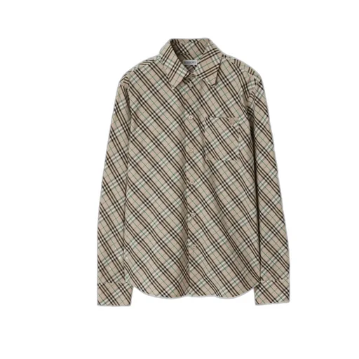 Checkered Collared Long-Sleeve Shirt