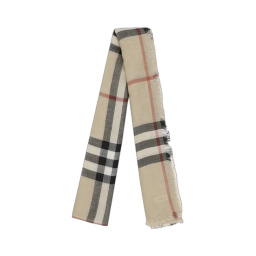 Check Printed Frayed Edge Scarf
