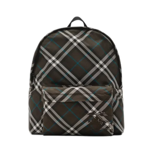 Vintage Checked Zipped Backpack