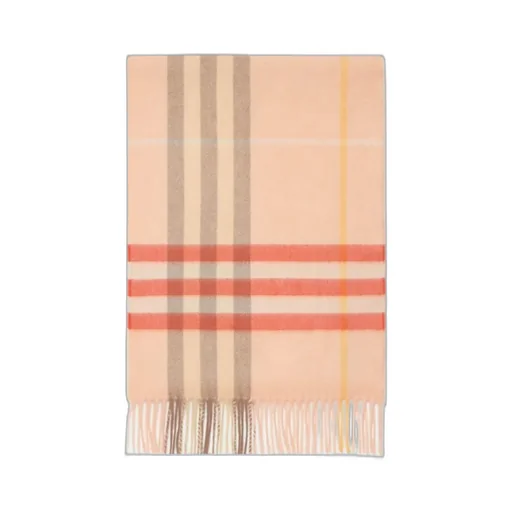Checked Fringed-Edge Scarf