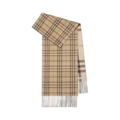 Checked Fringed Scarf