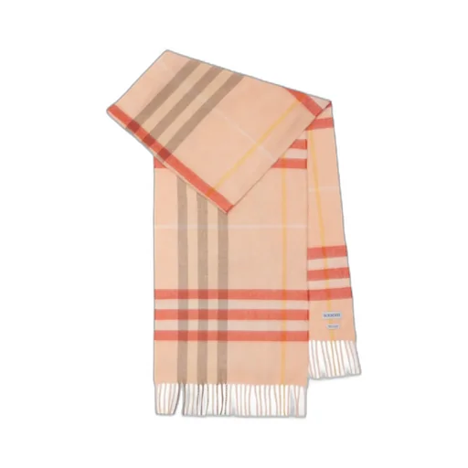 Checked Fringed-Edge Scarf