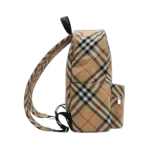 Small Check-Printed Zipped Backpack