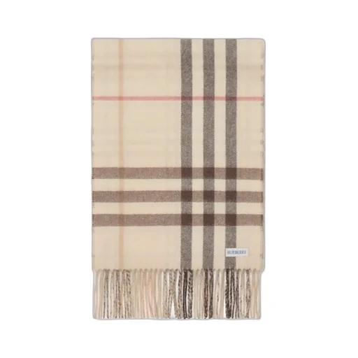 Checked Fringed Scarf