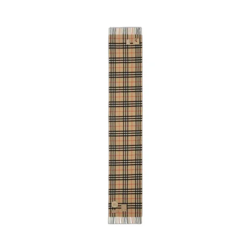 Badge Vintage Checked Fringed Scarf
