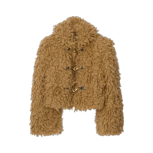Buckle Detailed Cropped Jacket