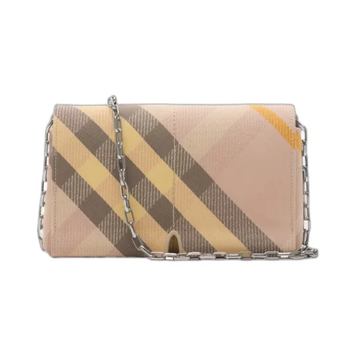 Checked Mini Snip Chain-Linked Clutch Bag
