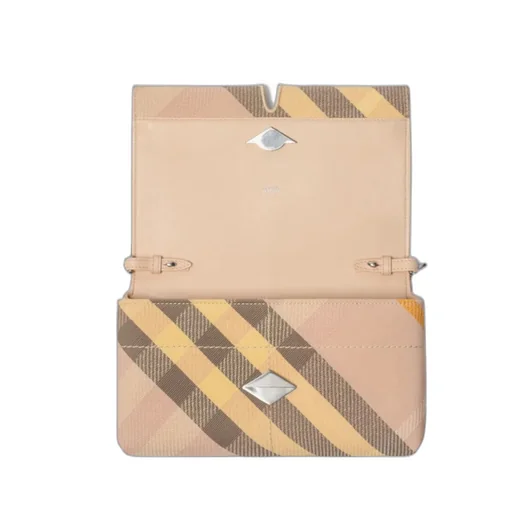 Checked Mini Snip Chain-Linked Clutch Bag